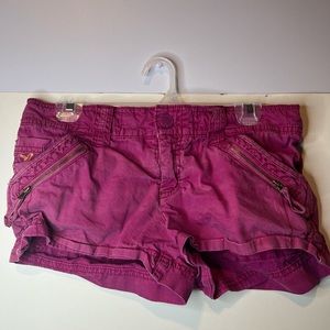 Pinkish purple American Eagle Jean shorts (size 6).